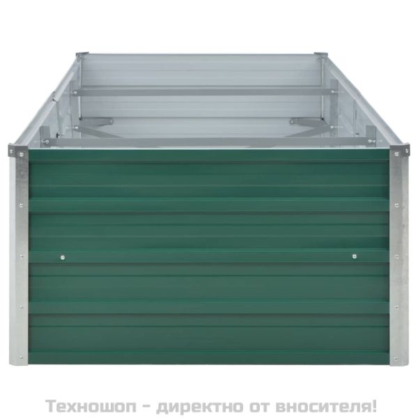 Градинска висока леха поцинкована стомана 240x80x45 см зелена