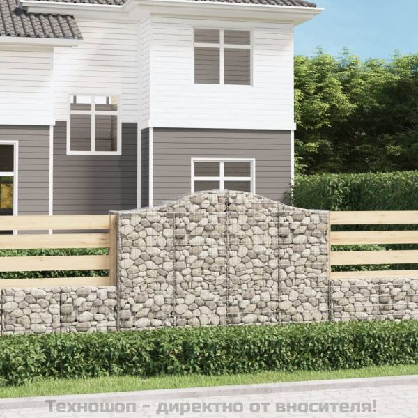 Габионни кошници арка 4 бр 200x50x140/160 см поцинковано желязо