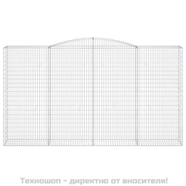 Дъговидна габионна кошница 400x50x220/240 см поцинковано желязо