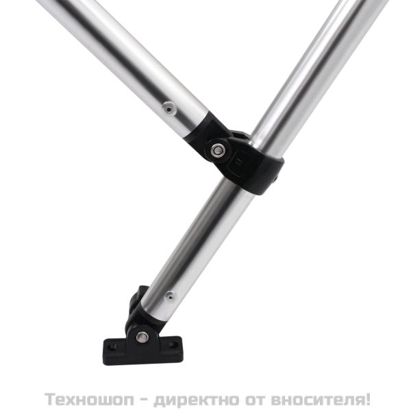 Тента за лодка, 4 дъги, антрацит, 243x210x137 см
