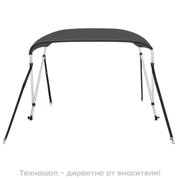 Тента за лодка, 2 дъги, антрацит, 150x120x110 см