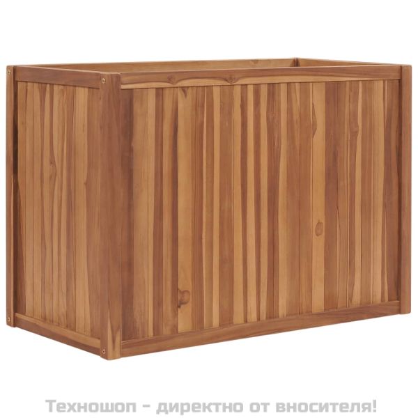 Повдигната леха, 100x50x70 см, тиково дърво масив