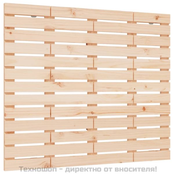 Стенна табла за спалня, 141x3x91,5 см, борово дърво масив