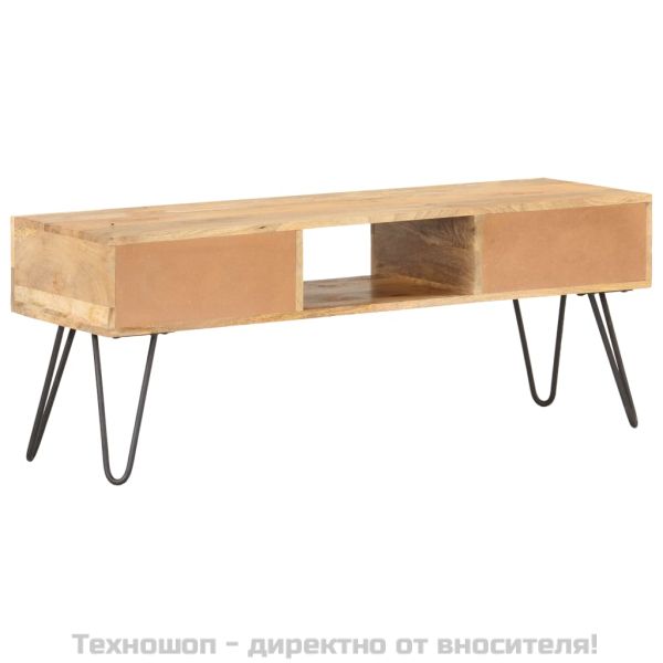 ТВ шкаф, 120x35x45 см, мангово дърво масив