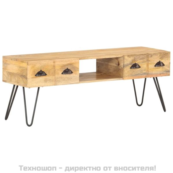 ТВ шкаф, 120x35x45 см, мангово дърво масив