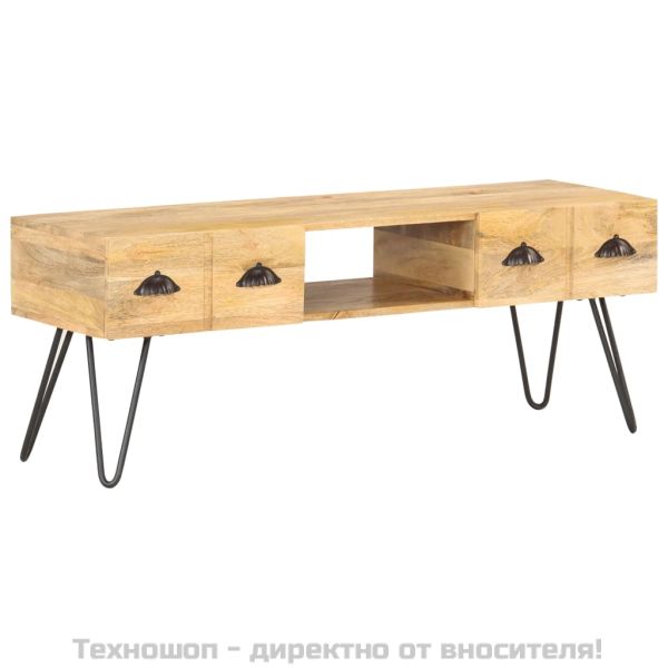 ТВ шкаф, 120x35x45 см, мангово дърво масив