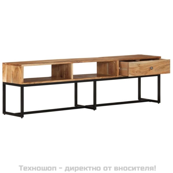 ТВ шкаф, 160x30x45 см, акациево дърво масив