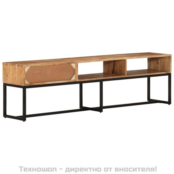 ТВ шкаф, 160x30x45 см, акациево дърво масив