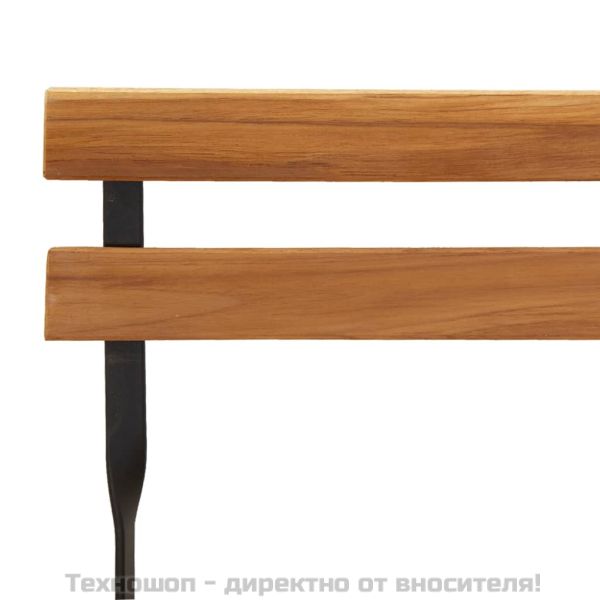 Сгъваем бистро комплект от 7 части, акация масив и стомана