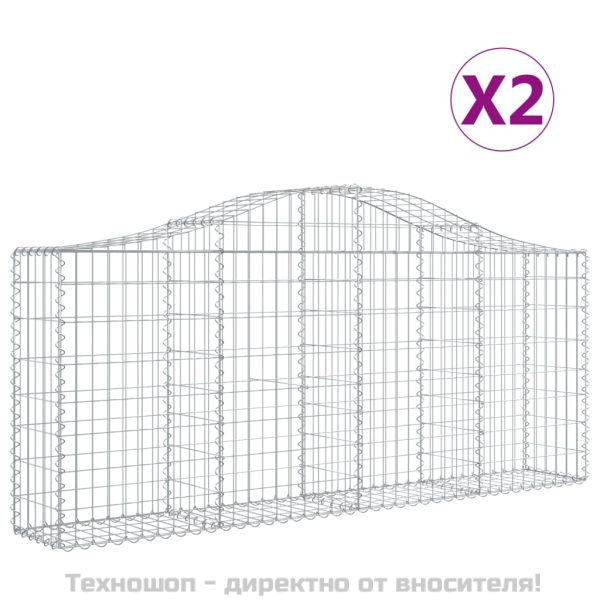 Габионни кошници арка 3 бр 200x30x80/100 см поцинковано желязо