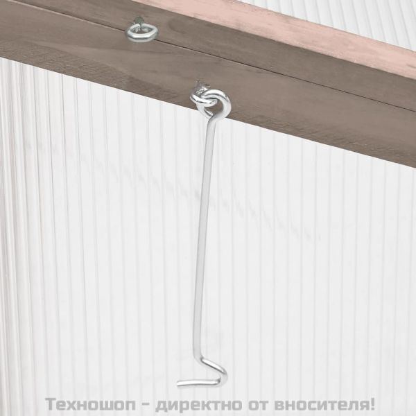 Оранжерия сива 110x56x39 см чамово дърво