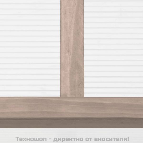 Оранжерия сива 110x56x39 см чамово дърво