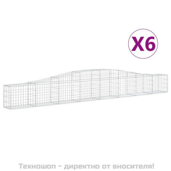 Габионни кошници арка 6 бр 400x30x40/60 см поцинковано желязо