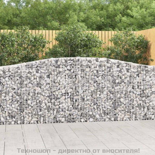 Габионни кошници арка 4 бр 400x30x100/120 см поцинковано желязо