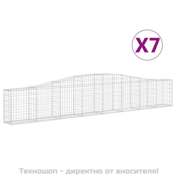 Габионни кошници арка 7 бр 400x30x60/80 см поцинковано желязо