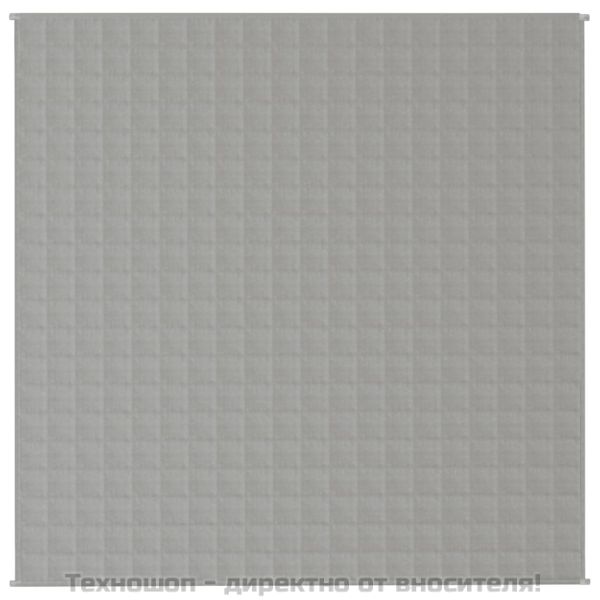 Утежнено одеяло сиво 200x200 см 9 кг плат