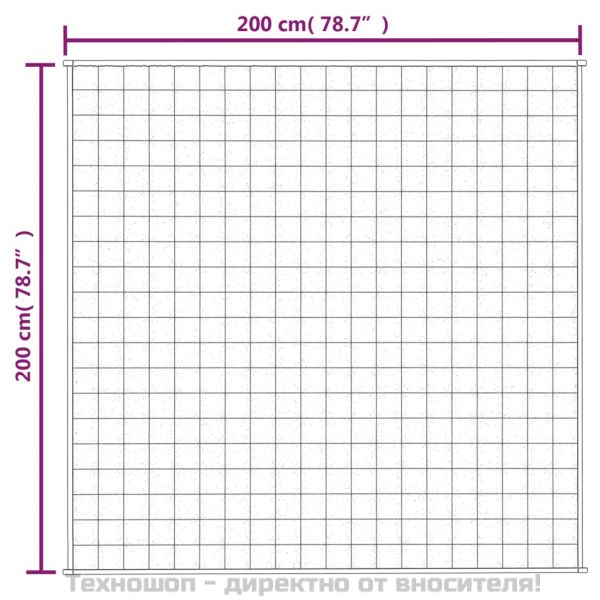 Утежнено одеяло сиво 200x200 см 9 кг плат