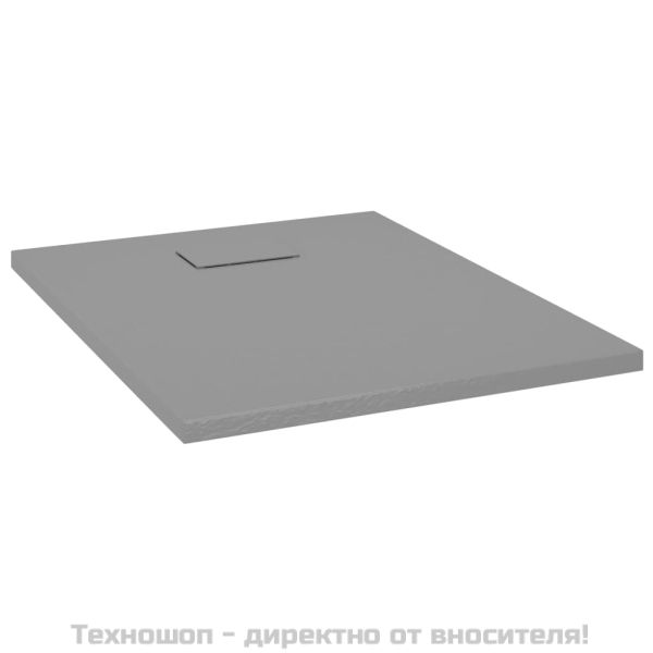 Душ корито, SMC, сиво, 90x70 см