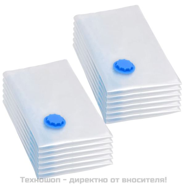 Вакуумни пътни чанти за съхранение на дрехи, 80x60 см, 10 бр