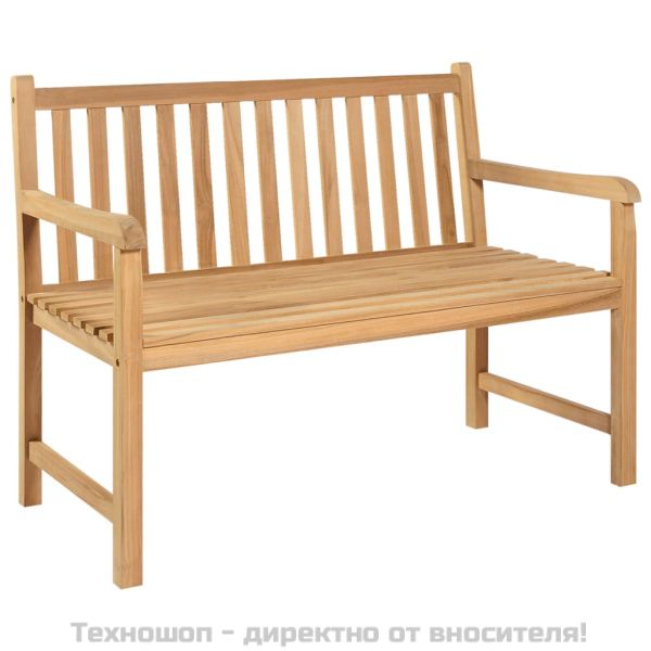 Градински трапезен комплект, 5 части, тиково дърво масив