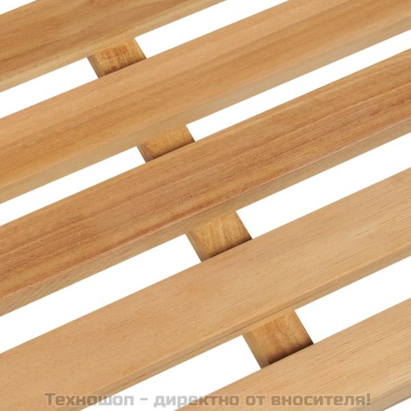 Градински трапезен комплект, 3 части, тиково дърво масив