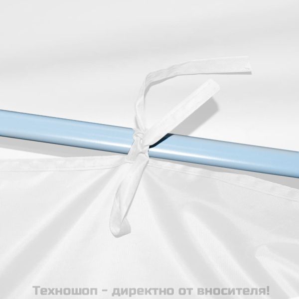 Сгъваема шатра с 5 странични стени, 3x9 м, бяла