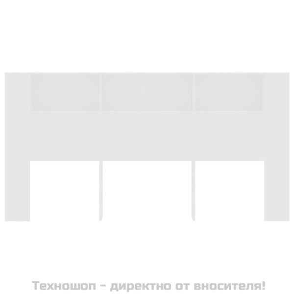 Табла за легло тип шкаф, бяла, 200x18,5x104,5 см