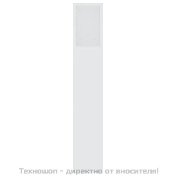 Табла за легло тип шкаф, бяла, 200x18,5x104,5 см