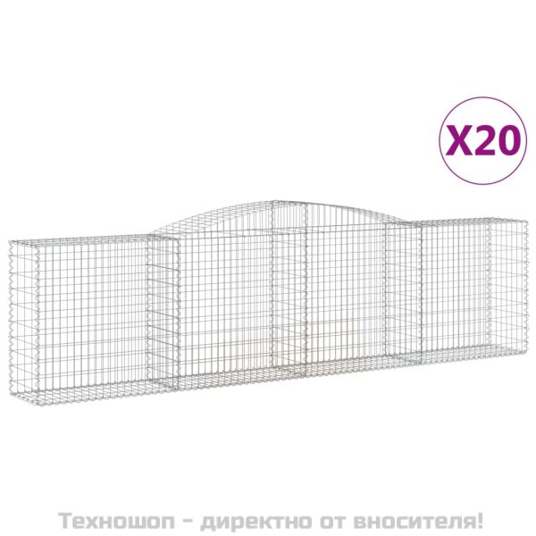Габионни кошници арка 20 бр 400x50x100/120см поцинковано желязо