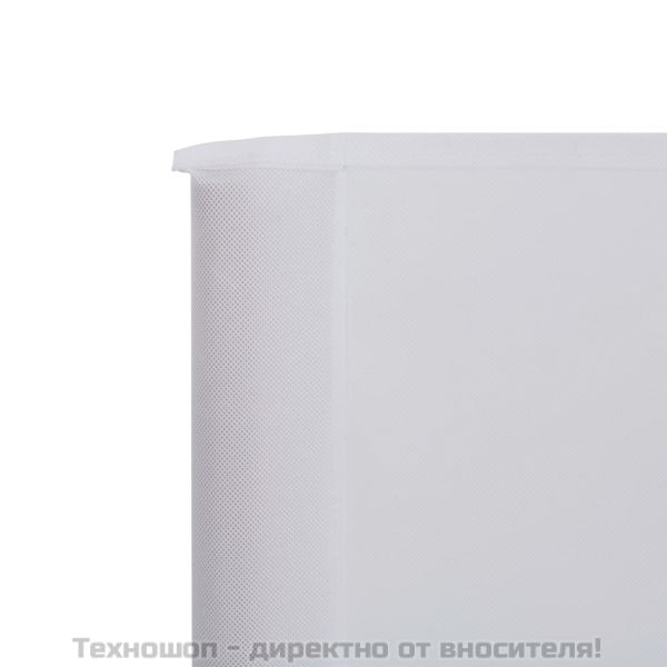 Параван против вятър от 5 панела текстил 600x160 см пясъчнобял