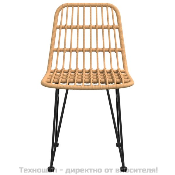 Градински столове, 2 бр, 48x62x84 см, PE ратан