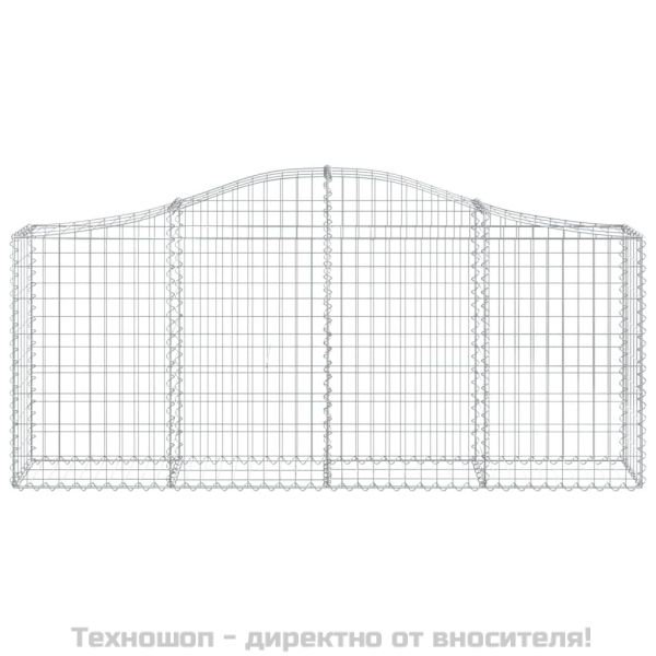 Габионни кошници арка 7 бр 200x30x80/100 см поцинковано желязо