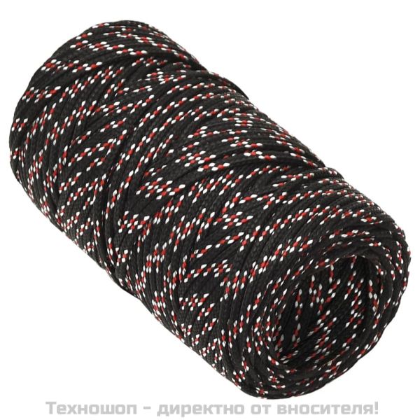 Въже за лодка черно 2 мм 100 м полипропилен