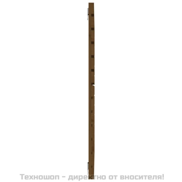 Стенна табла за спалня, меденокафява, 126x3x91,5 см, бор масив