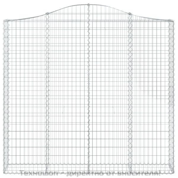 Габионни кошници арка 3 бр 200x30x180/200 см поцинковано желязо