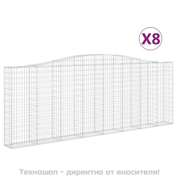 Габионни кошници арка 8 бр 400x30x140/160 см поцинковано желязо