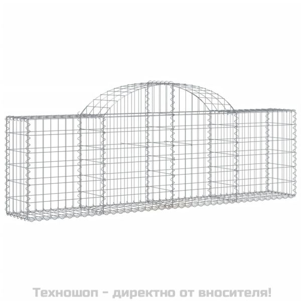 Дъговидна габионна кошница 200x30x60/80 см поцинковано желязо