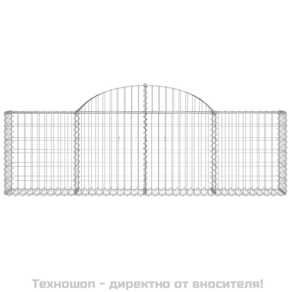 Дъговидна габионна кошница 200x30x60/80 см поцинковано желязо