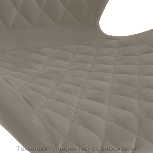 Бар табуретки, 2 бр, светлосиви, кадифе