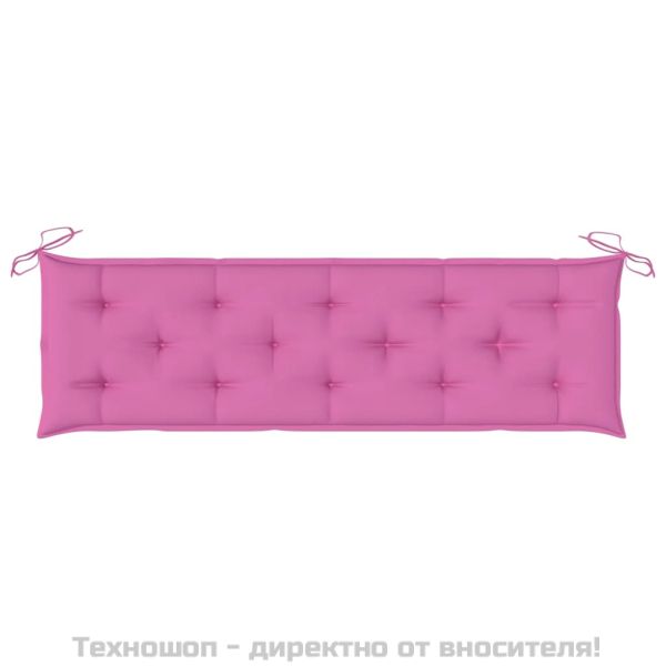 Възглавници за градински пейки 2 бр розови Оксфорд плат