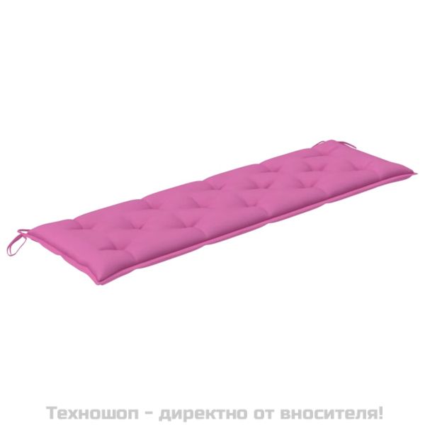 Възглавници за градински пейки 2 бр розови Оксфорд плат