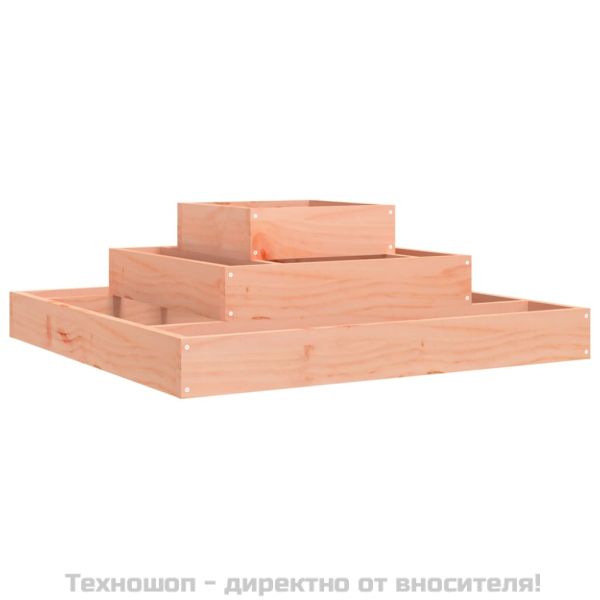 Плантер, 80x80x27 см, масивна дугласка дървесина