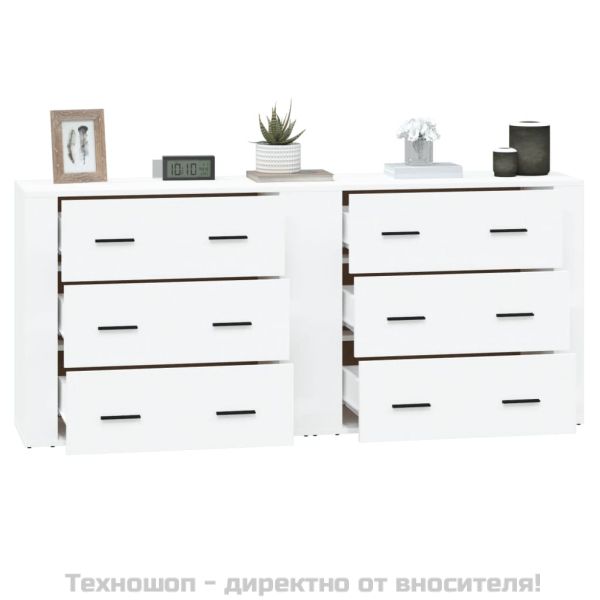 Сайдборди, 2 бр, бели, инженерно дърво