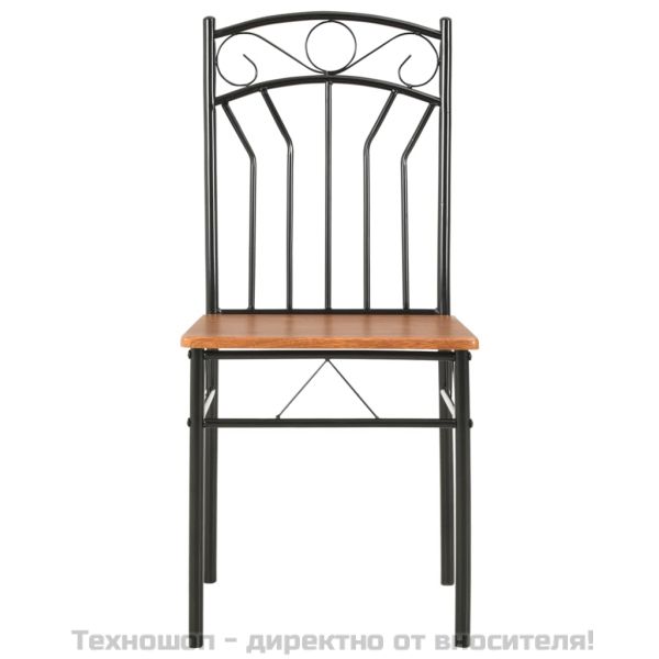 Трапезни столове, 4 бр, кафяви, МДФ