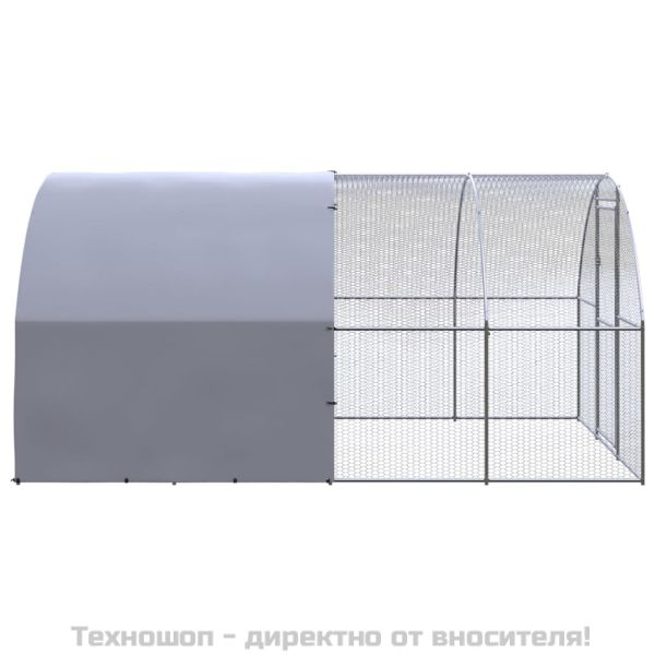 Птичарник на открито, 3x4x2 м, поцинкована стомана