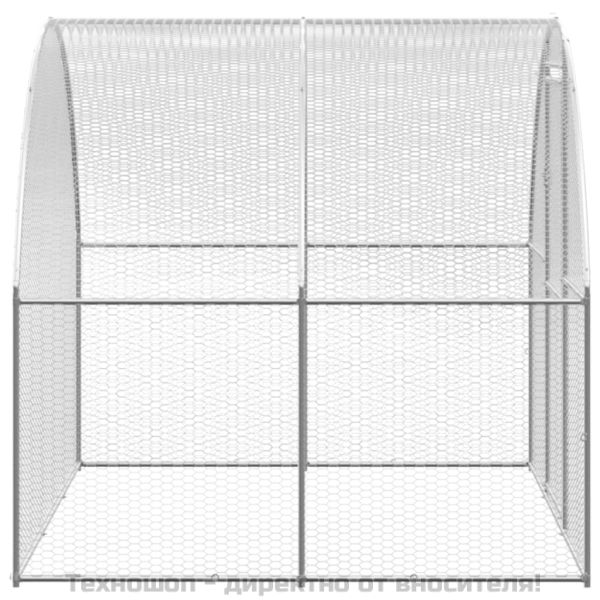 Птичарник на открито, 3x6x2 м, поцинкована стомана