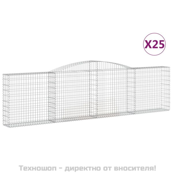 Габионни кошници арка 25 бр 400x30x100/120см поцинковано желязо
