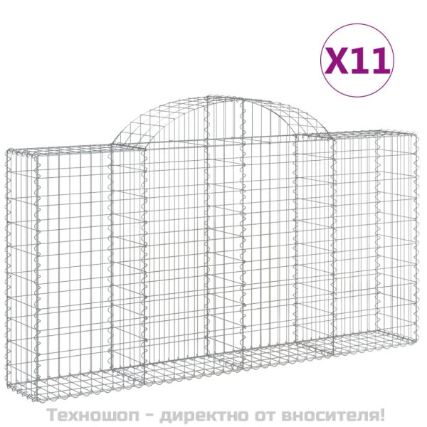 Габионни кошници арка 11 бр 200x30x100/120см поцинковано желязо