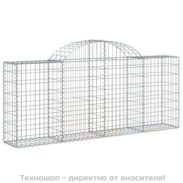 Габионни кошници арка 3 бр 200x30x80/100 см поцинковано желязо