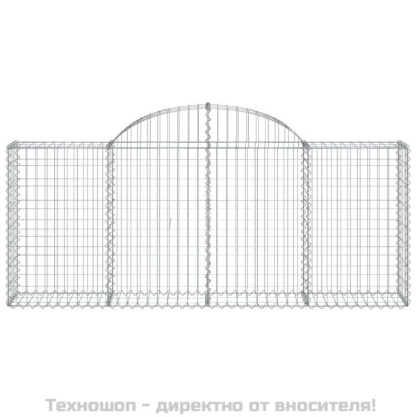 Габионни кошници арка 3 бр 200x30x80/100 см поцинковано желязо